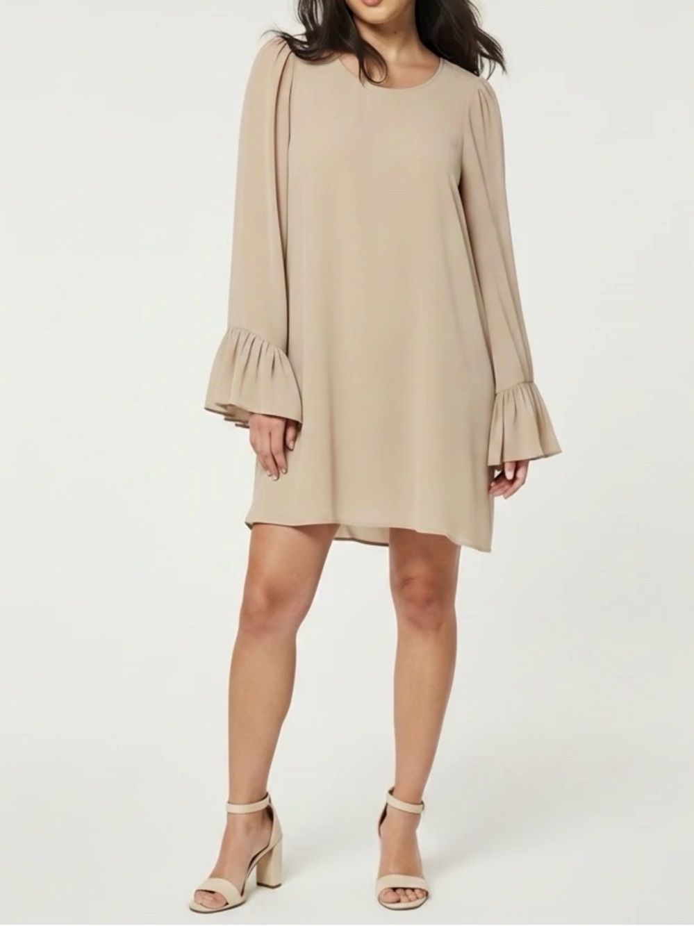 Show Me Your Mumu Tan Long Sleeve Dress